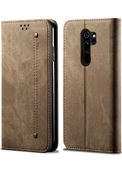 Xiaomi Redmi Note 8 Pro Için Retro Deri Flip Standlı Kılıf (Yurt Dışından)