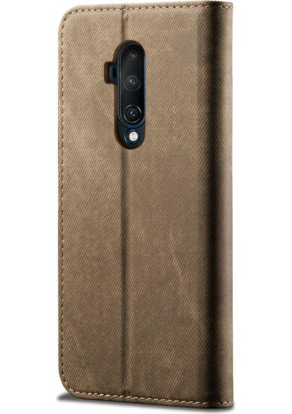 Oneplus 7t Pro Için Retro Deri Flip Standlı Kılıf (Yurt Dışından)