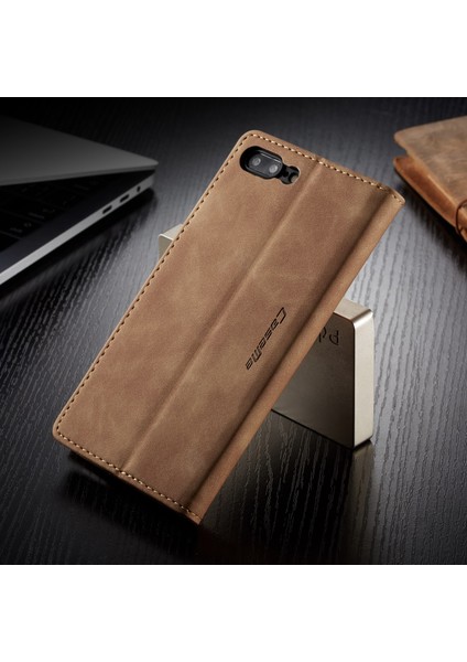iPhone 7 Plus / 8 Plus Için Retro Pu Deri Tpu Kart Bölmeli Manyetik Flip Standlı Kılıf (Yurt Dışından) fiyatları
