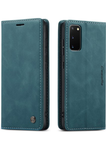 Samsung Galaxy S20 Için Retro Pu Deri Tpu Kart Bölmeli Manyetik Flip Standlı Kılıf (Yurt Dışından)