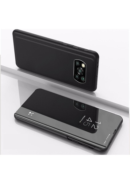 Xiaomi Poco X3 Nfc Için Aynalı Pu Deri Standlı Kılıf (Yurt Dışından)