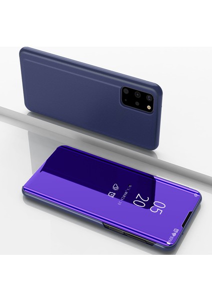 Samsung Galaxy S20 Plus Için Aynalı Pu Deri Standlı Kılıf (Yurt Dışından)