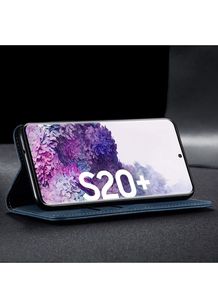 Samsung Galaxy S20 Plus Için Retro Deri Flip Cüzdan Standlı Kılıf (Yurt Dışından)