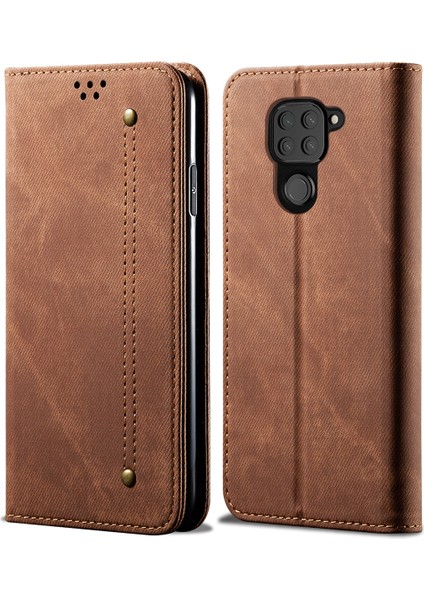 Xiaomi Redmi Note 9 Için Retro Deri Flip Cüzdan Standlı Kılıf (Yurt Dışından)