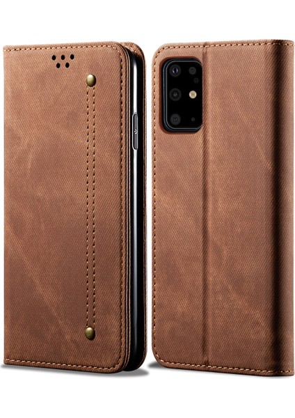 Samsung Galaxy S20 Plus Için Retro Deri Flip Cüzdan Standlı Kılıf (Yurt Dışından)