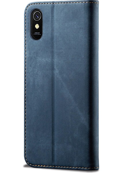 Xiaomi Redmi 9A Için Retro Deri Flip Cüzdan Standlı Kılıf (Yurt Dışından)