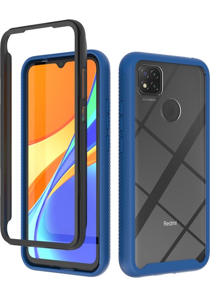 Xiaomi Redmi 9c Için Çift Katmanlı Şeffaf Bumper Shockproof Tam Koruma Kılıf (Yurt Dışından)