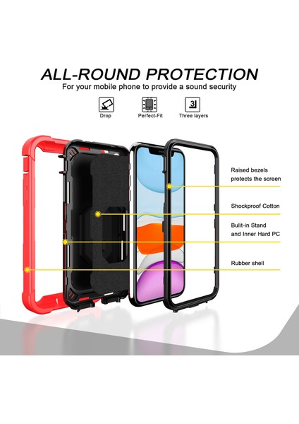 iPhone Xr Için Shockproof Yerleşik Standlı Kılıf (Yurt Dışından) fiyatları