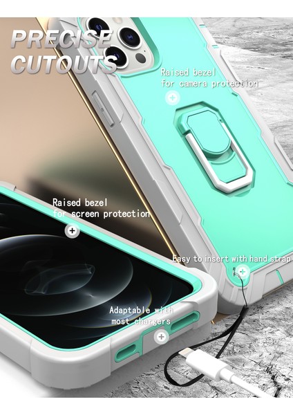 iPhone 12 Pro Max Için Shockproof Yerleşik Standlı Kılıf (Yurt Dışından)