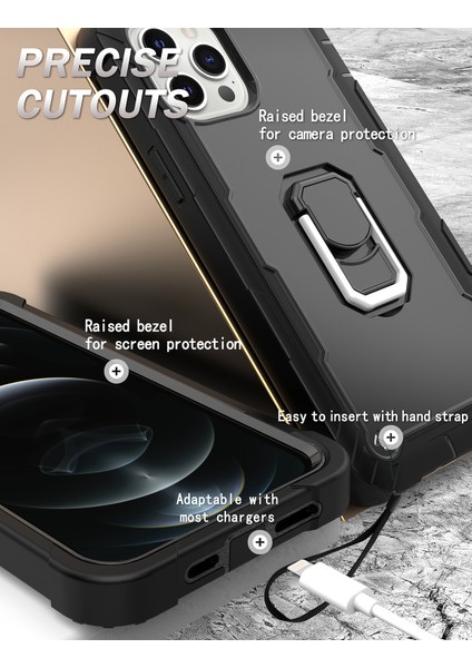 iPhone 12 Pro/iphone 12 Için Shockproof Yerleşik Standlı Kılıf (Yurt Dışından) fırsatları