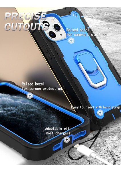 iPhone 11 Pro Max Için Shockproof Yerleşik Standlı Kılıf (Yurt Dışından)