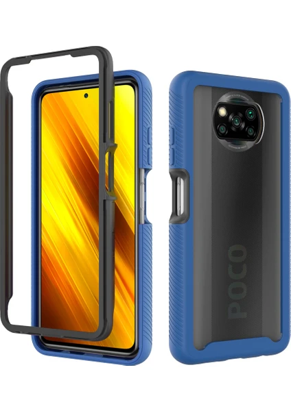 Xiaomi Poco X3 Nfc Için Çift Katmanlı Şeffaf Bumper Shockproof Tam Koruma Kılıf (Yurt Dışından)