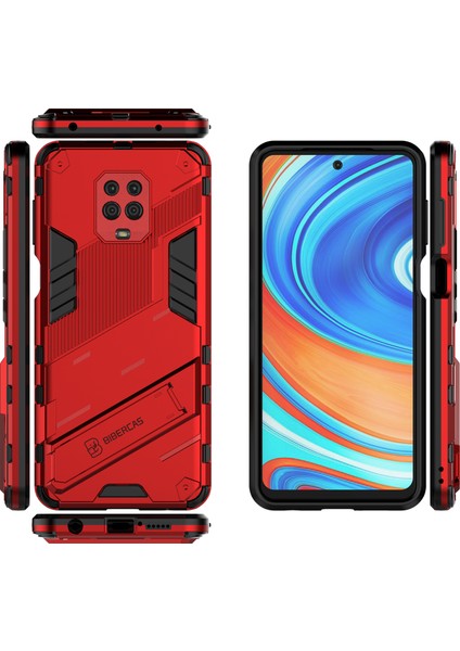 Redmi Note 9 Pro / 9s / 9 Pro Max Için Standlı Ince Sert Pc Tpu Düşme Önleyici Koruyucu Kılıf (Yurt Dışından)