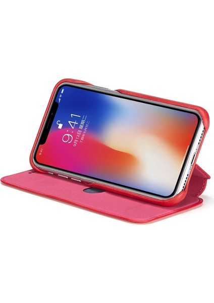 iPhone x / Xs Için Ince Flip Pu Deri Manyetik Standlı Shockproof Kılıf (Yurt Dışından)