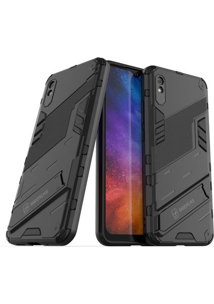 Redmi 9A Için Standlı Ince Sert Pc Tpu Düşme Önleyici Koruyucu Kılıf (Yurt Dışından)