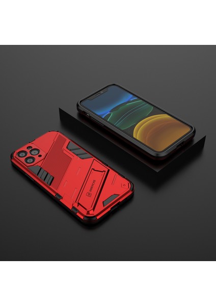 iPhone 11 Pro Max Için Standlı Ince Sert Pc Tpu Düşme Önleyici Koruyucu Kılıf (Yurt Dışından)