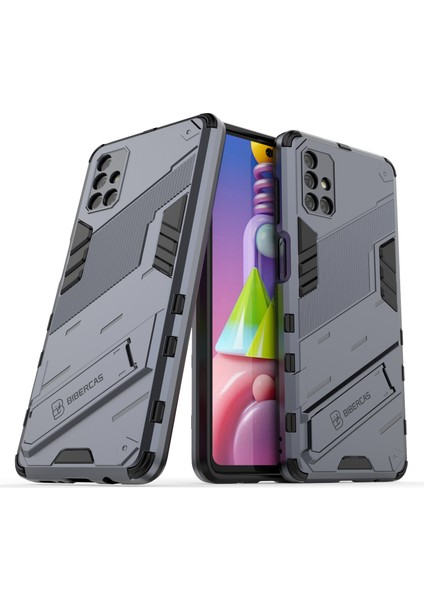 Galaxy M51 Için Standlı Ince Sert Pc Tpu Düşme Önleyici Koruyucu Kılıf (Yurt Dışından)