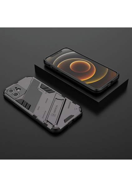 iPhone 12 Için Standlı Ince Sert Pc Tpu Düşme Önleyici Koruyucu Kılıf (Yurt Dışından) fiyatları