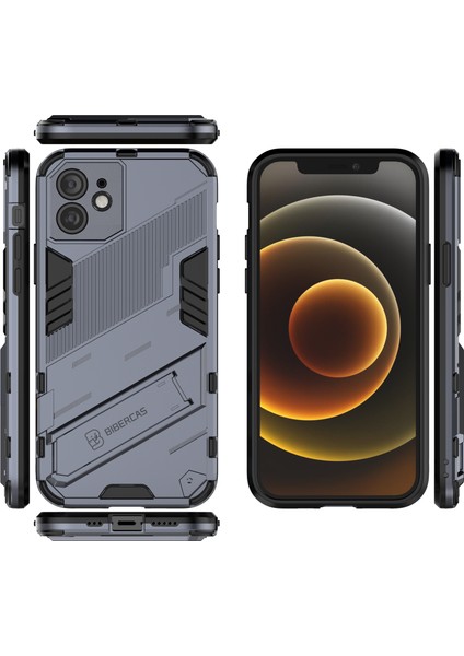 iPhone 12 Için Standlı Ince Sert Pc Tpu Düşme Önleyici Koruyucu Kılıf (Yurt Dışından) modelleri