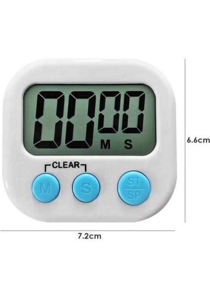 Zauss Dijital Ekranlı Alarmlı Mıknatıslı Mutfak Zamanlayıcı Fırın Timer