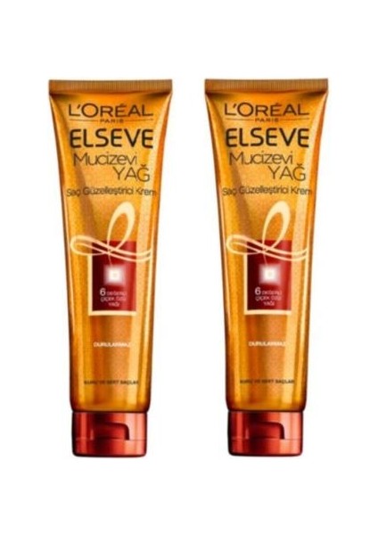 Loreal Elseve Mucizevi Yağ Kuru Saçlar Krem 150 ml 2 Adet