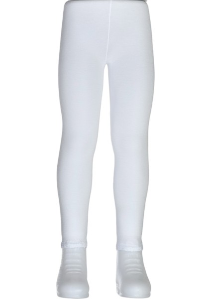 Bileği Dantelli Cotton Bebek Tayt