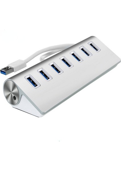 Alüminyum Alaşımlı 7 Bağlantı Noktalı Yerleştirme Istasyonu Hub Usb3.0 Hub Bilgisayar Çok Bağlantı Noktalı USB Ayırıcı (Yurt Dışından)