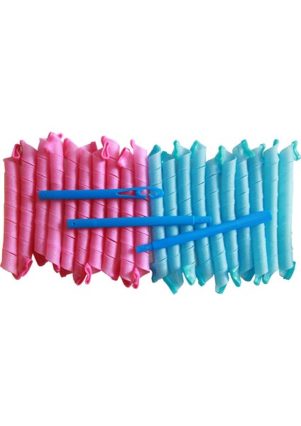 40 Adet 50CM Isı Yok Saç Kıvırcıklaştırıcılar Silindirler Şekillendiriciler Curl Kaldıraç Spiral Bukleler (Yurt Dışından)