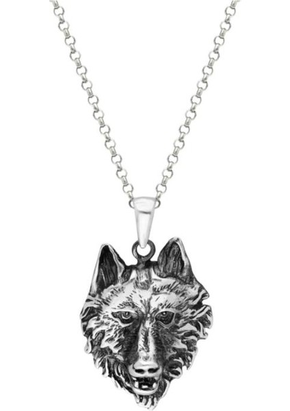 Kurt 925 Ayar Gümüş Kolye