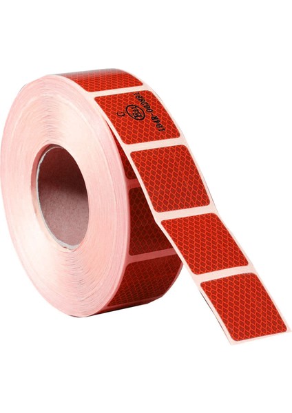 Tüvtürk Onaylı Reflektörlü Fosforlu Bant Ikaz Bandı Kesik 5 cm (Kırmızı)-5 Metre