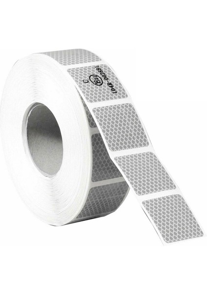 Tüvtürk Onaylı Reflektörlü Fosforlu Bant Ikaz Bandı Kesik 5 cm (Beyaz)-5 Metre