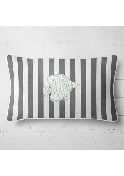 Marin Çizgili Kırlent