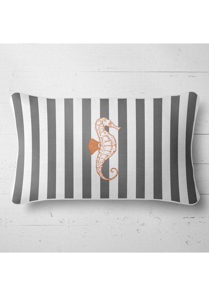 Marin Çizgili Kırlent