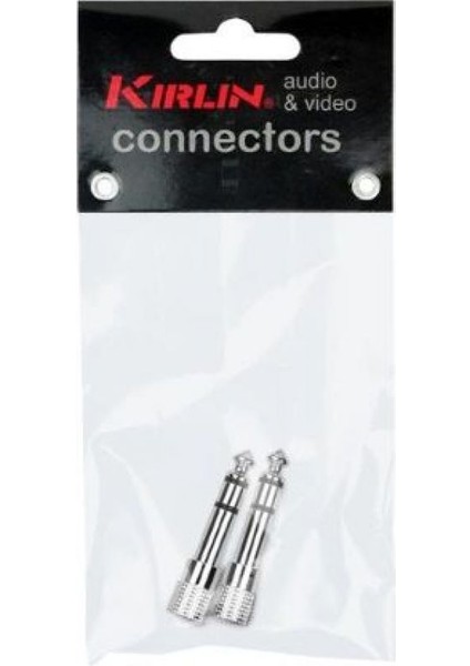 Kırlın 1/4\" Trs M - 3.5mm Trs F, 2li Nickel Kaplı Dönüştürücü