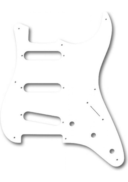 Pickguard \'50S Strat 8 Hole S/s/s Wht
