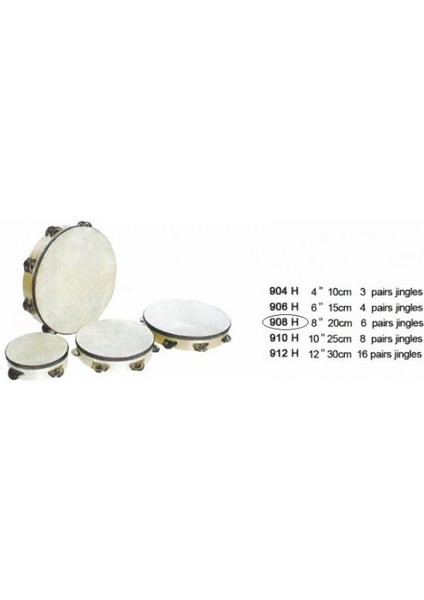 FC908H 8\" Tamburin Tef