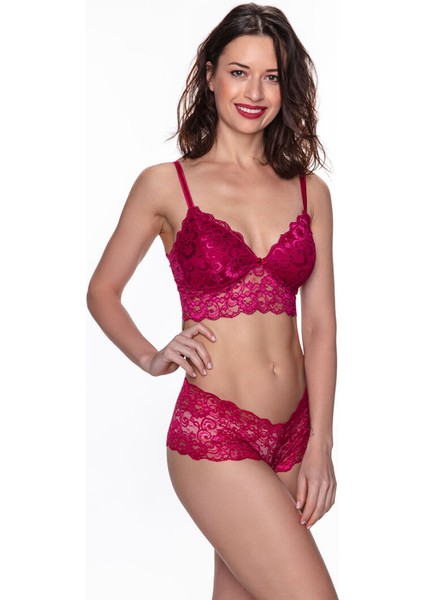 Dantelli Bralet Takım Bordo – 90B