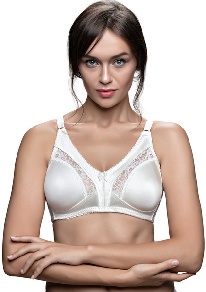 Saten Toparlayıcı Sütyen Minimizer Beyaz – 110B