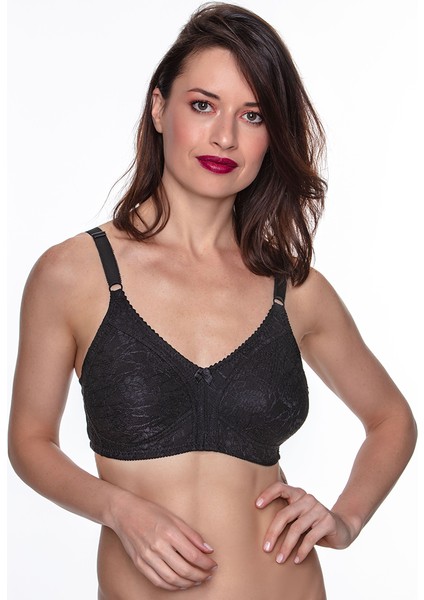 Dantel Toparlayıcı Sütyen Minimizer Siyah - 100B