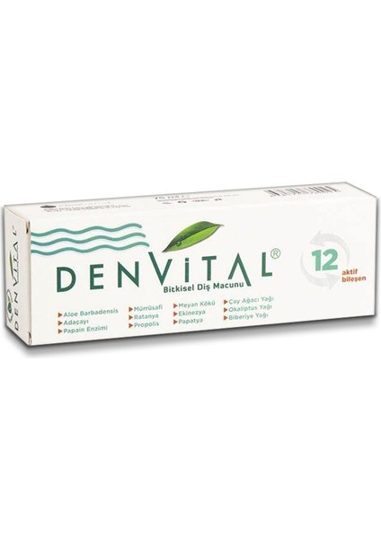 12 Bitki Bileşen Bitkisel Diş Macunu 75 ml
