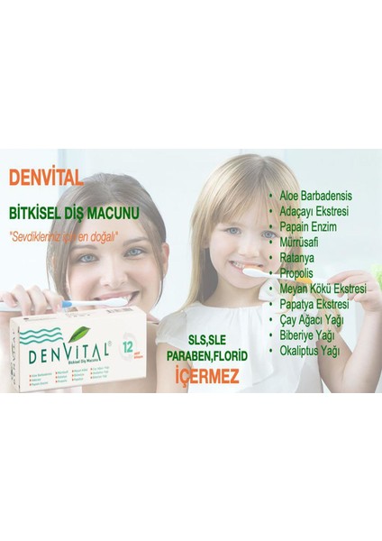12 Bitki Bileşen Bitkisel Diş Macunu 75 ml