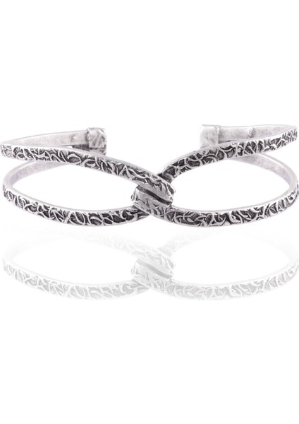 Erkek Antik Gümüş Kaplama Ayarlanabilir Gemici Düğümü Kelepçe Bileklik indirimleri