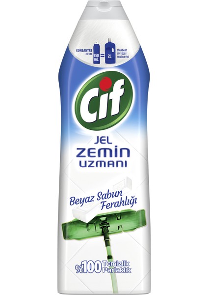 Jel Zemin Uzmanı Yüzey Temizleyici Beyaz Sabun Ferahlığı 750 ML
