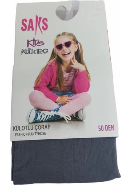 Saks Mikro 50 Kız Çocuk Külotlu Çorap