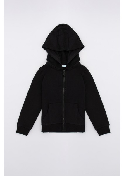 Siyah Unisex Hooded Sweatshirt