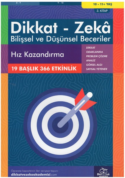 10-11 Yaş Bilişsel ve Düşünsel Beceriler Hız Kazandırma 3. Kitap