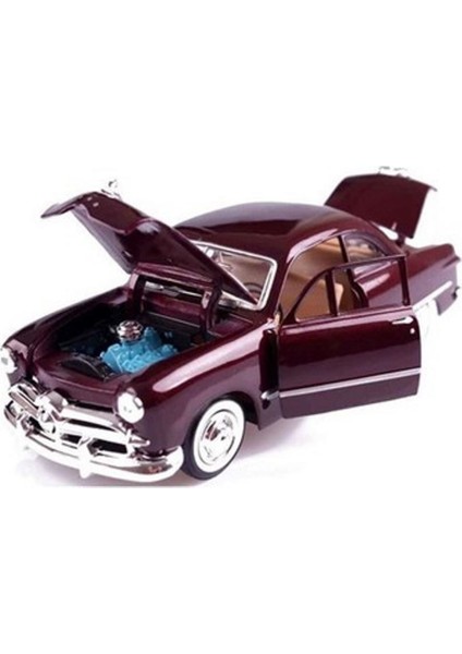 Motor Max 1:24 1949 Ford Coupe Diecast Model Araba Bordo