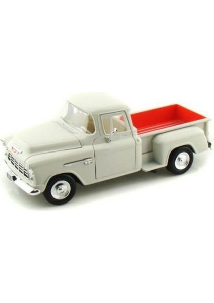 Motor Max 1955 Chevy 5100 Stepside 1:24 Diecast Model Araba Beyaz fiyatları