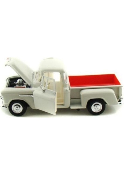 Motor Max 1955 Chevy 5100 Stepside 1:24 Diecast Model Araba Beyaz modelleri