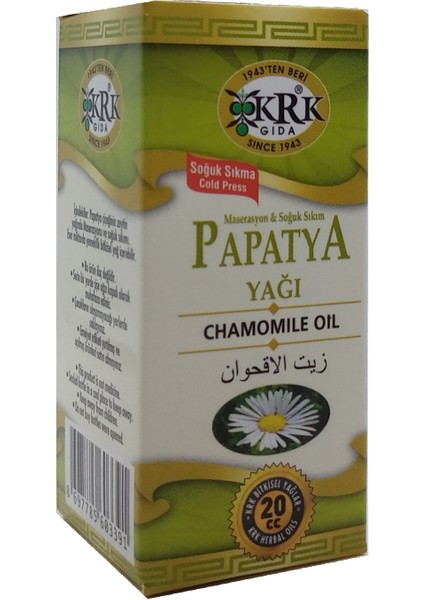 Krk Gıda Papatya Yağı 20 ml